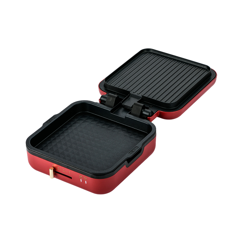 BJX-S017 24x24cm grillipannu grillillä (lämpötilan säätö + puunsyiden kahva)