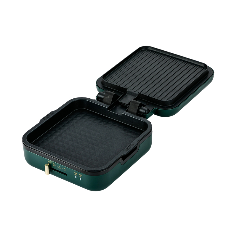 BJX-S017 24x24cm grillipannu grillillä (lämpötilan säätö + puunsyiden kahva)