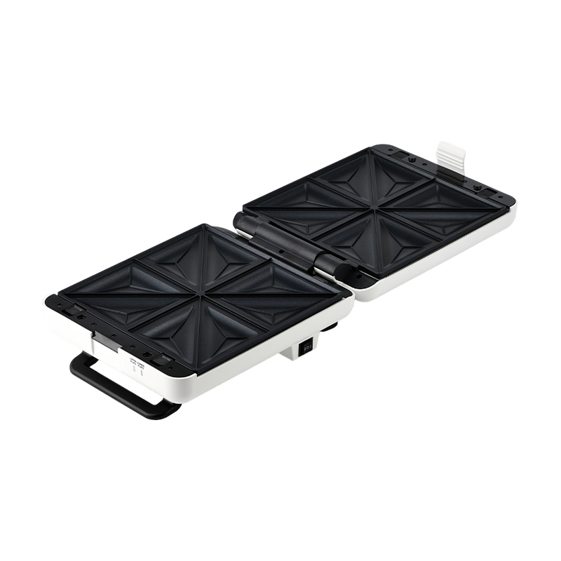 BJX-S026 4-slice 180° avoin grilli- ja voileipägrilli, jossa 3-tasoinen ohjaus ja öljyn tippa-alusta